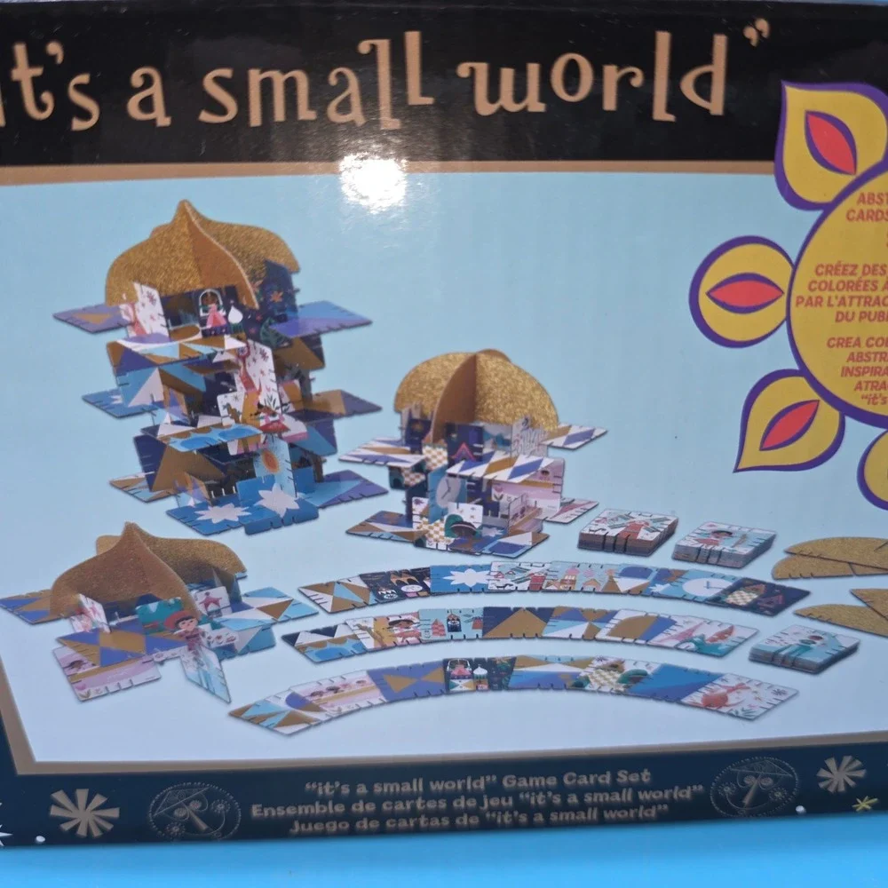 Disney It's a Small World Game Card Set Building Structure Toy Ages 6+